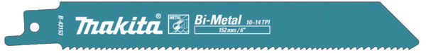 Univ.saeterad BiM 152x1,25mm (10-14tpi), 5tk. metall plaadid 2-10mm, metall torud, profiilid <100mm – Makita