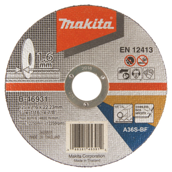 Lõikeketas 125x1,6 mm A36S-BF RST/ metall – Makita