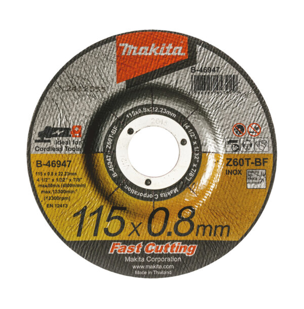Lõikeketas 115x0,8mm Z60T-BF RST/ metall, off-set – Makita