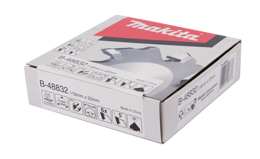 T.C.T hammastega saeketas alumiinium komposiit materjalide lõikamiseks, 118X14X20mm 5° T6 SPECIALIZED hambanurk 90°, CA5000 – Makita