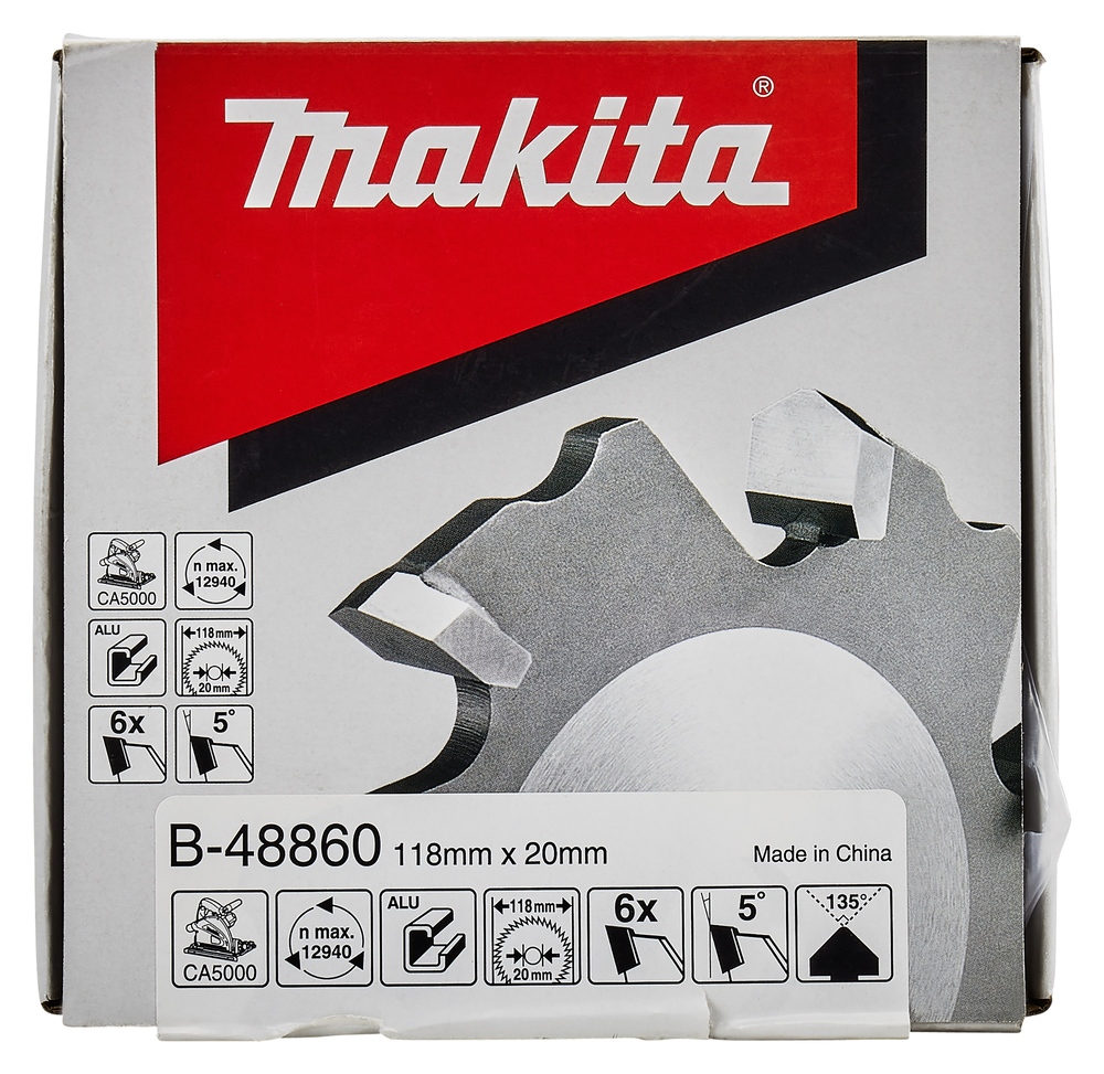 T.C.T hammastega saeketas alumiinium komposiit materjalide lõikamiseks 118X18X20mm 5° T6 SPECIALIZED hambanurk 135-kraadi – Makita