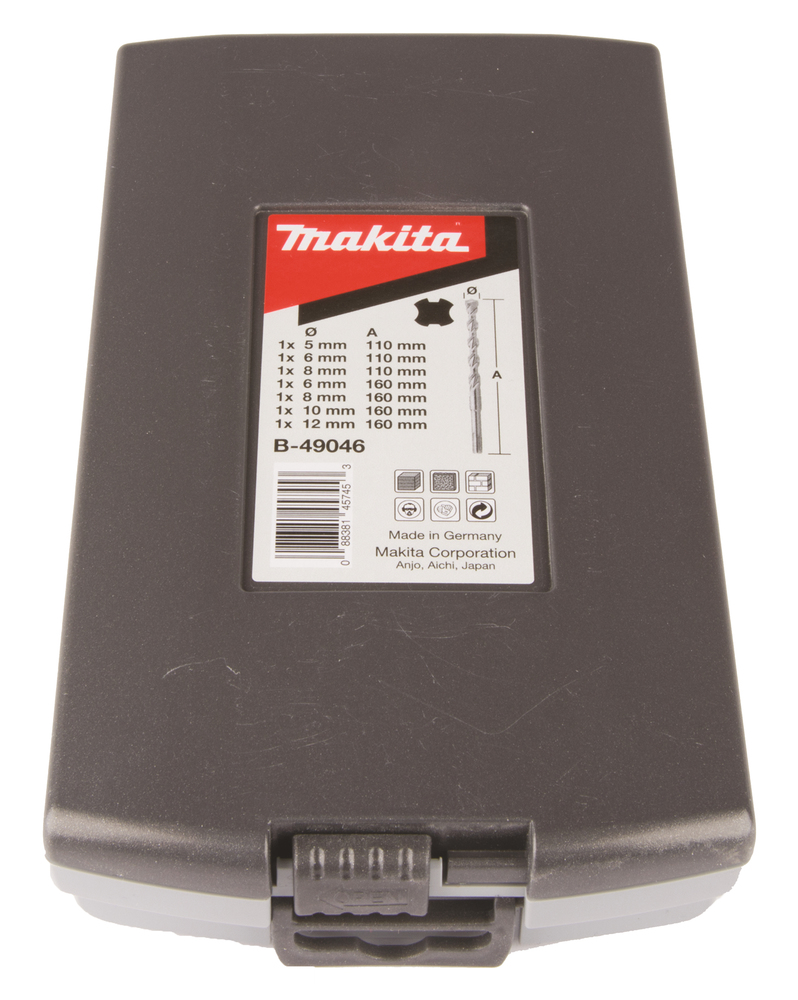 SDS-PLUS puuride kmpl. (5x110, 6x110, 6x160, 8x110, 8x160, 10x160, 12x160) – Makita