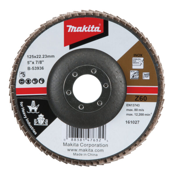 Lamellketas 125mm K60 metall, RST, värviline metall, heavy duty – Makita