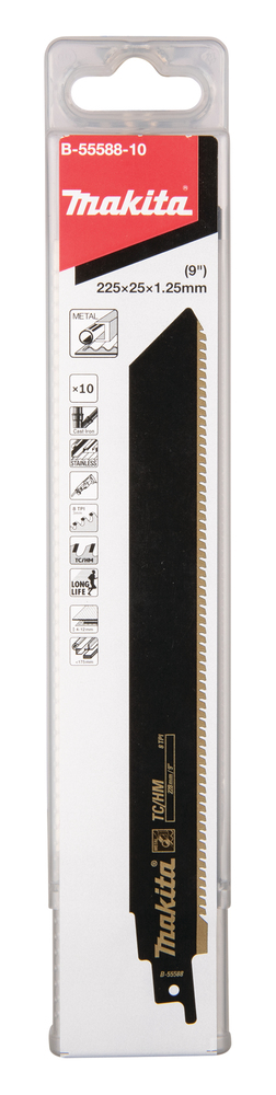 Univ.saetera TC/HM 228x1,25mm (8tpi) 10tk., metall 4-12mm, metall torud <175mm – Makita