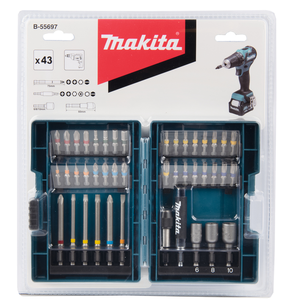 Otsakute kmpl. 43 osaline 25mm/75mm otsakud – Makita