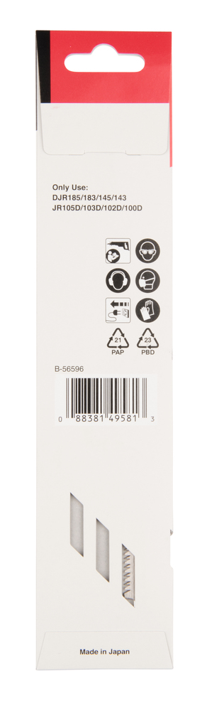 Univ.saeterad HCS 190X0,6mm (15Tpi), 1tk, bambusele, toorele puidule < φ100mm, puit < 100mm, PVC – Makita