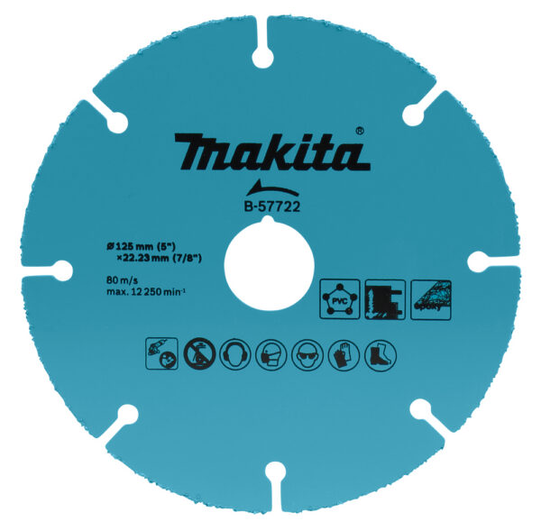 Volframkarbiid kattega lõikeketas, 125mm, erinevatele materjalidele. – Makita