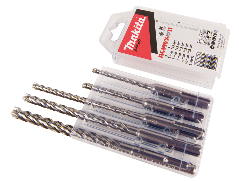 SDS-PLUS puuride kmpl. 5-osal. ( 5x115, 6x115,6x165, 8x165 10x165) NEMESIS2 – Makita
