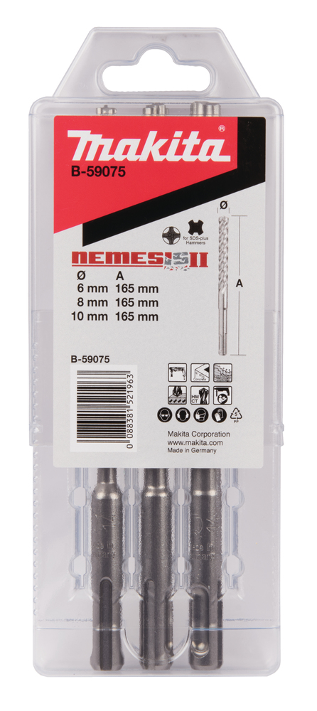 SDS-PLUS puuride KMPL.(6x165, 8x165, 10x165) 3-osal. NEMESIS2 – Makita