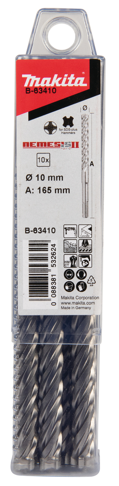 SDS-PLUS puur 10x100/165mm NEMESIS 2, (10tk) – Makita
