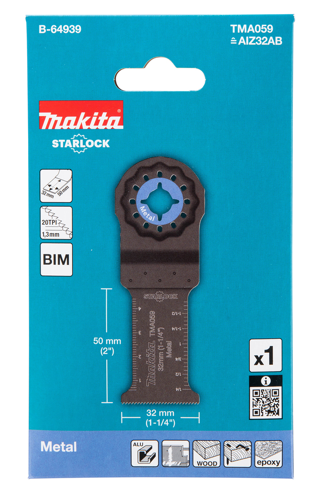 Multitool ristilõikamise saetera 32mm TMA059; bim,starlock, metallile – Makita