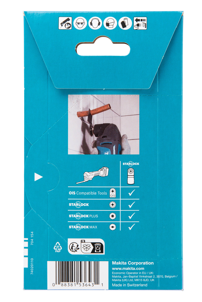 Multitool ristilõikamise saetera 32mm TMA059; bim,starlock, metallile – Makita