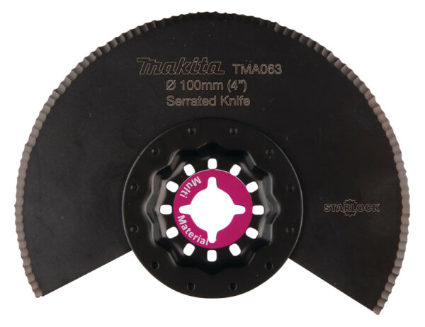 MULTITOOL SEGMENT SAETERA 100mm TMA063; BIM, STARLOCK, Soojustusmaterjalid, plastikud, kummid jms. – Makita