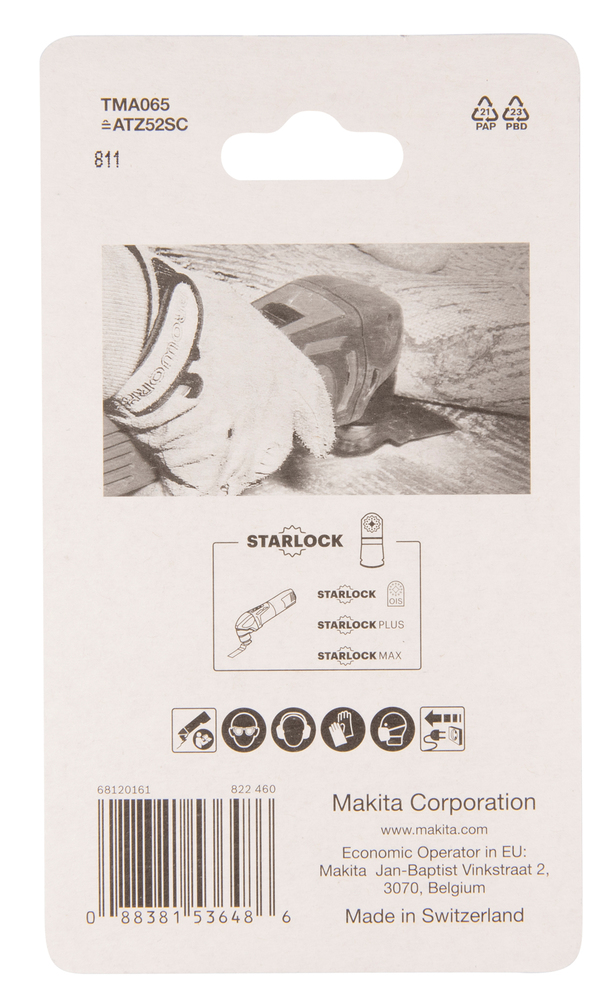 MULTITOOL KAABITS 52mm TMA065; HCS, STARLOCK, Vuugisegud ja plaatimissegud – Makita