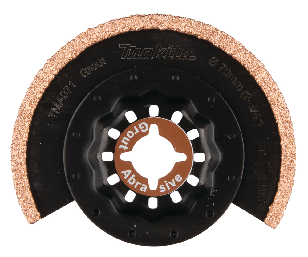 MULTITOOL HM SEGMENT SAETERA 70mm TMA071; HM GRIT #50, STARLOCK, Vuugi- ja plaatimissegud, Klaasriie – Makita