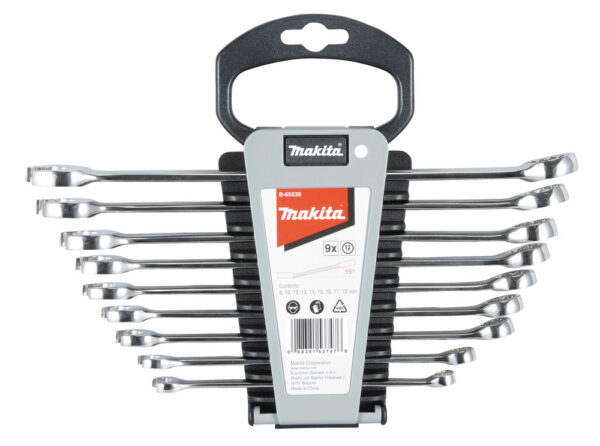 Silmuslehtvõtmete komplekt 9tk (8; 10; 12; 13; 14; 15; 16; 17; 18mm) – Makita