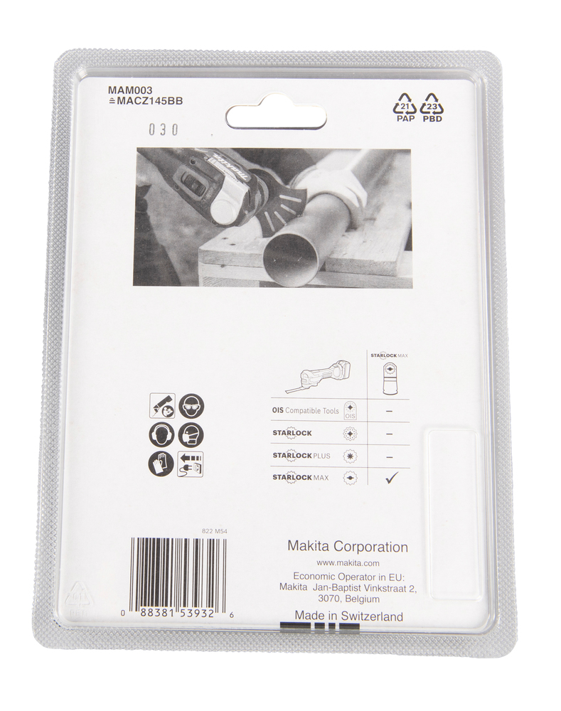 Multitool segment saetera 100mm, 15TPI MAM003; BIM, starlock MAX , puidule ja metallile – Makita
