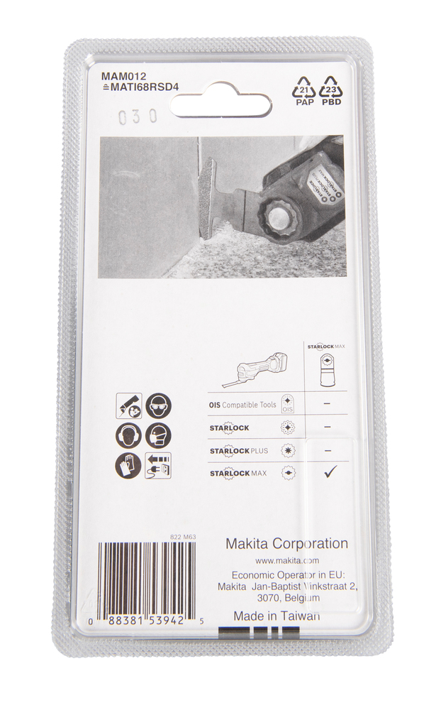 Multitool teemant segment saetera 68mm MAM012, diamond, starlock MAX, pehmemad plaatmaterjalid – Makita