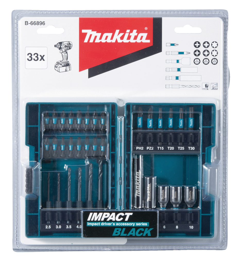 33 Osaline otsakute kmpl. IMPACT BLACK – Makita