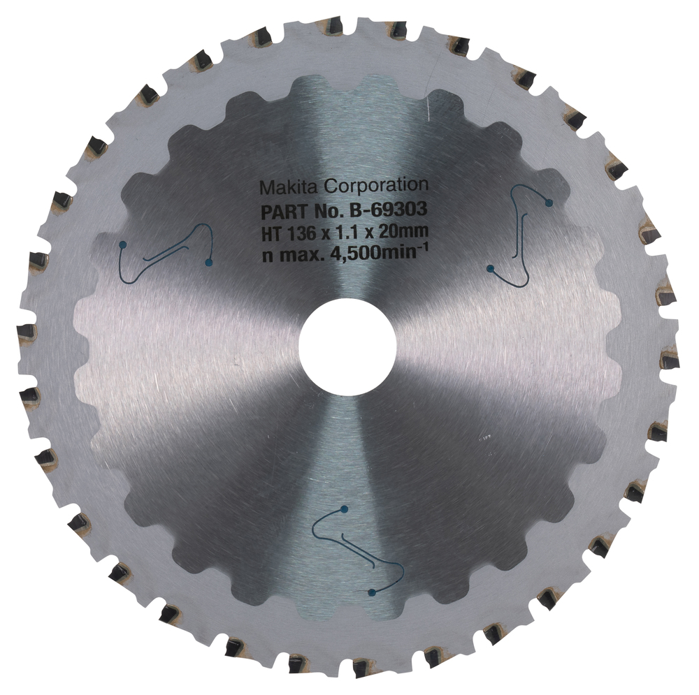 T.C.T hammastega saeketas metalli lõikamiseks 136X1.1X20mm 0° T30 EFFICUT METAL – Makita