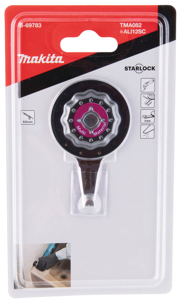 Multitööriista multi lõikur TMA082, stainless, starlock, silikooni lõikamise noatera. – Makita