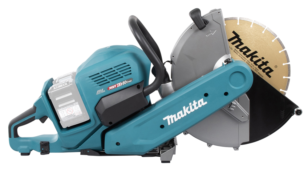 Aku ketaslõikur XGT (Mudel kuivlõikamiseks ja kasutamiseks koos tolmuimejaga), 40V MAX x2 (80V MAX), 355mm, max 127mm BL-M, 14.1kg, Ilma akude ja laadijata! Komplekti kettad D-56998 – Makita