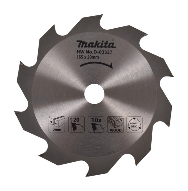 T.C.T hammastega saeketas puidu lõikamiseks 165X2X20mm 20° T10 Saeketas standartsele puidule – Makita