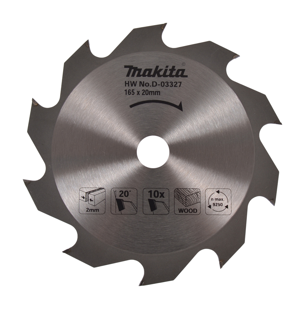 T.C.T hammastega saeketas puidu lõikamiseks 165X2X20mm 20° T10 Saeketas standartsele puidule – Makita