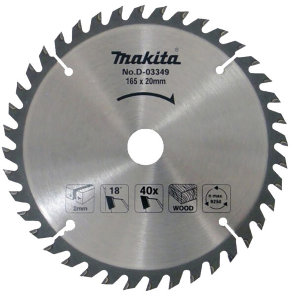 T.C.T hammastega saeketas puidu lõikamiseks 165X2X20mm 18° T40 Saeketas standartsele puidule – Makita
