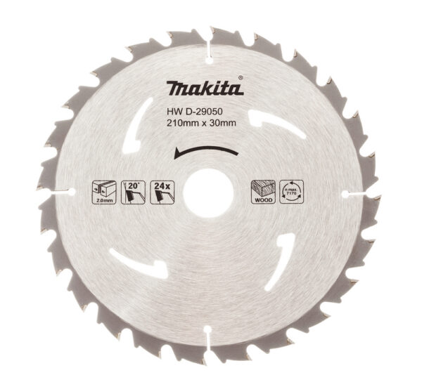 T.C.T hammastega saeketas puidu lõikamiseks 210X2X30mm 20° T24 Saeketas standartsele puidule – Makita