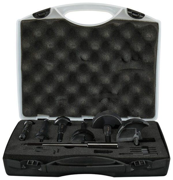 7 Tk. isepuuriv puidupuuride KMPL.(1tk. igat MÕÕTU)25mm, 32mm, 38mm, 51mm, 65mm, 76mm, pikendus 5-1/2''(140mm)(1tk.) puurkruvi 1-1/4'' x 2''(3 tk.) puurkruvi 3/8'' x 2''-3/4''(1tk.) kuuskantvõti (2 tk.) asenduskruvi (2 tk.) – Makita