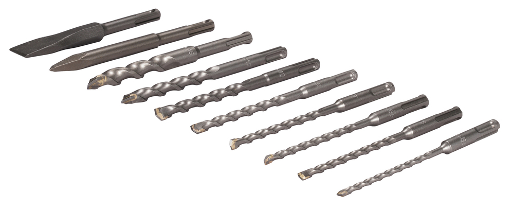 SDS-PLUS PUURIDE JA PIIGI; MEISLI KMPL. (5,5x160mm; 6x160mm; 6,5x160mm; 7x160mm; 8x160mm; 10x160mm; 12x160mm; 15x160mm ja piik 160mm ja meisel 20x140mm) – Makita