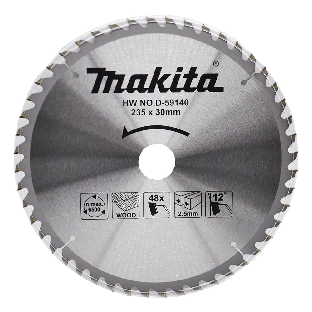 T.C.T hammastega saeketas puidu lõikamiseks 235X2.5X30mm 12° T48 Saeketas standartsele puidule – Makita