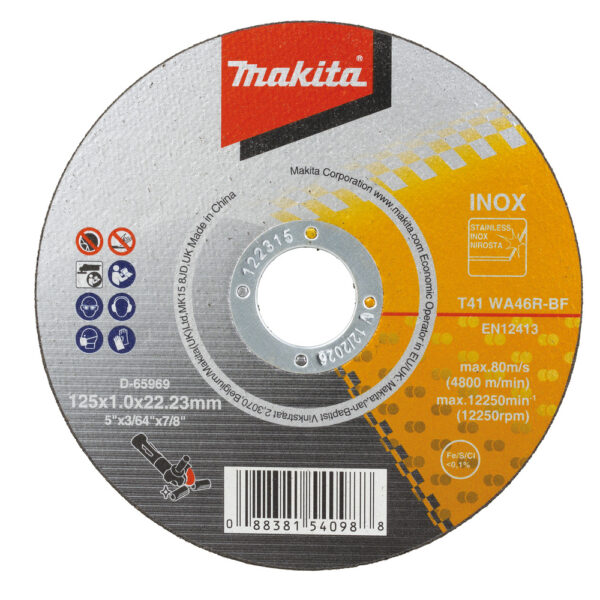 Lõikeketas 125x1.0mm, WA46R-BF, RST/metall 12tk/pk – Makita