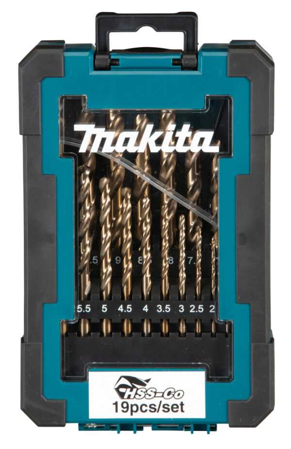 Metallipuuride kmpl. 19 osal. (1-10mm) HSS-Co 5% – Makita