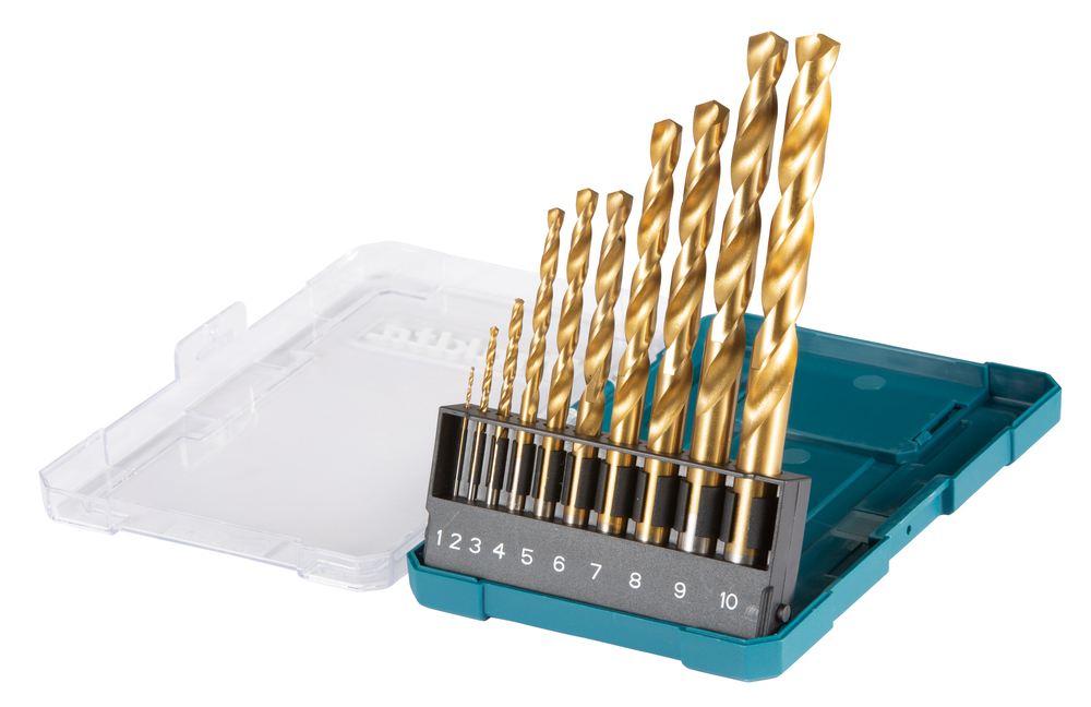 HSS-TiN metallipuuride komplekt, 10tk komplektis, 1,0 - 10,0 mm – Makita