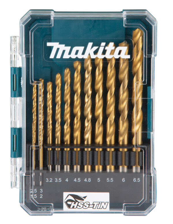 HSS-TiN metallipuuride komplekt, 13tk komplektis, 1,5 - 6,5 mm – Makita