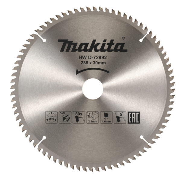 T.C.T hammastega saeketas alumiiniumi lõikamiseks 235X30mm 5° T80 – Makita