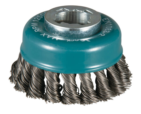 Kausshari, punutud harjased, 0.5mm, Ø 80 mm, teras, X-LOCK – Makita
