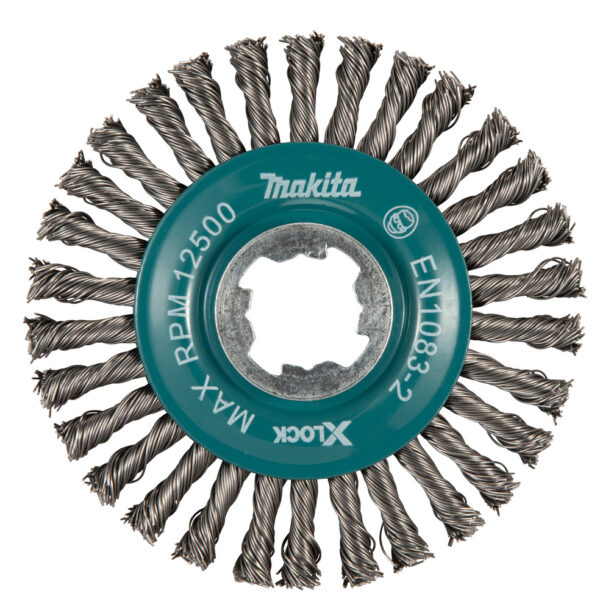 Ketashari, punutud harjased (osaliselt kimbus), 0.5mm, Ø 115 mm, teras, X-LOCK – Makita