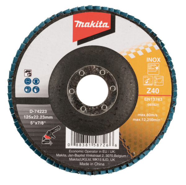 Lamellketas 125X22.3mm Z40, metall, RST, värviline metall, lame – Makita