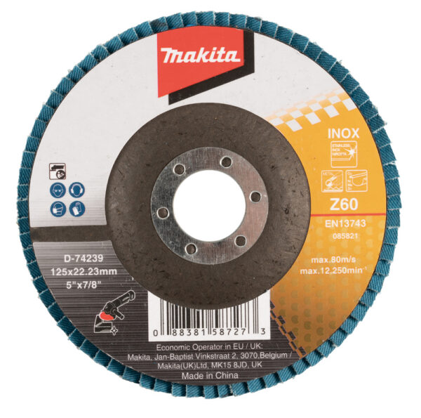 Lamellketas 125X22.3mm Z60, metall, RST, värviline metall, lame – Makita