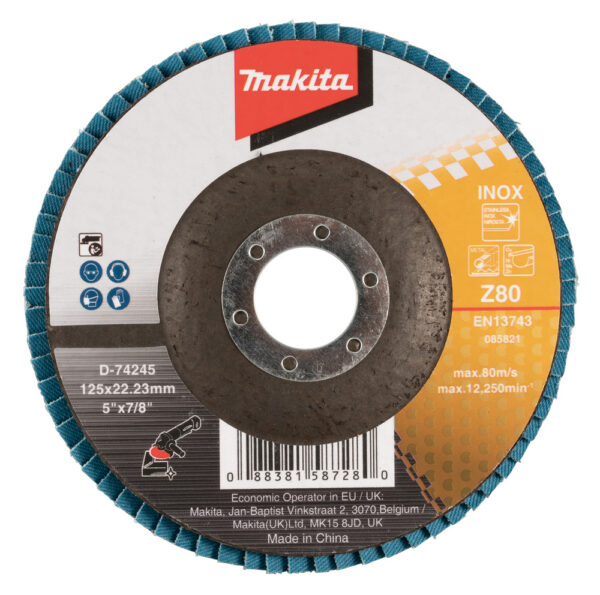 Lamellketas 125X22.3mm Z80 , metall, RST, värviline metall, lamet – Makita