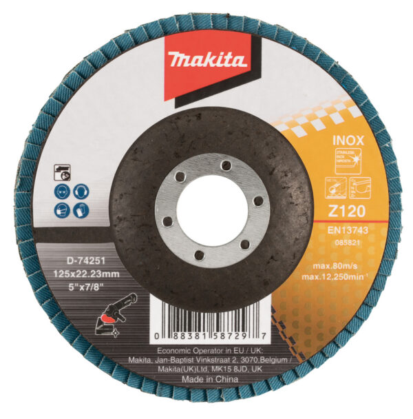 Lamellketas 125X22.3mm Z120, metall, RST, värviline metall, lame – Makita