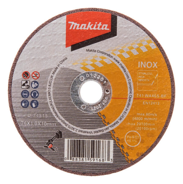 Lõikeketas 76x1.0x10mm WA60T, RST/ metall 5tk/pk – Makita