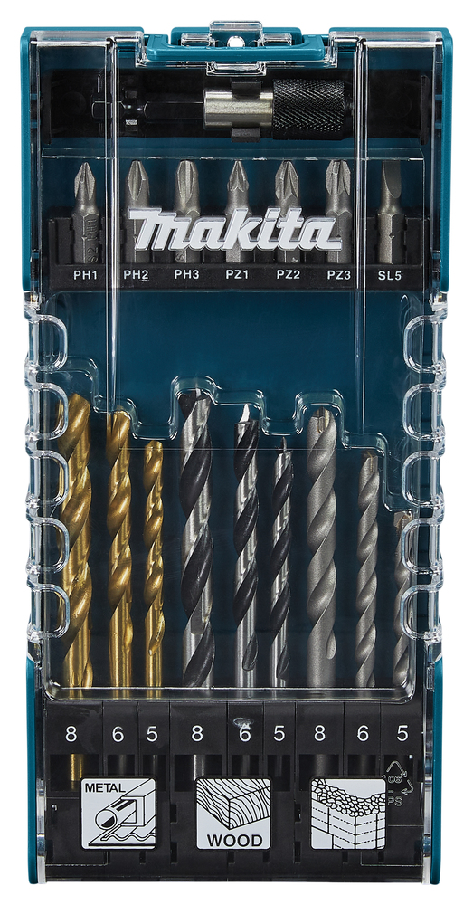Puuri ja kruvikeeraja otsakute komplekt (17 tk.) – Makita