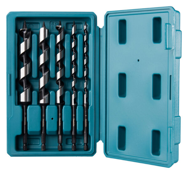 Vedavate puidupuuride komplekt 1/4" kuuskantvarrega, komplektis 5 tk. (6, 8, 13, 16, 19) – Makita