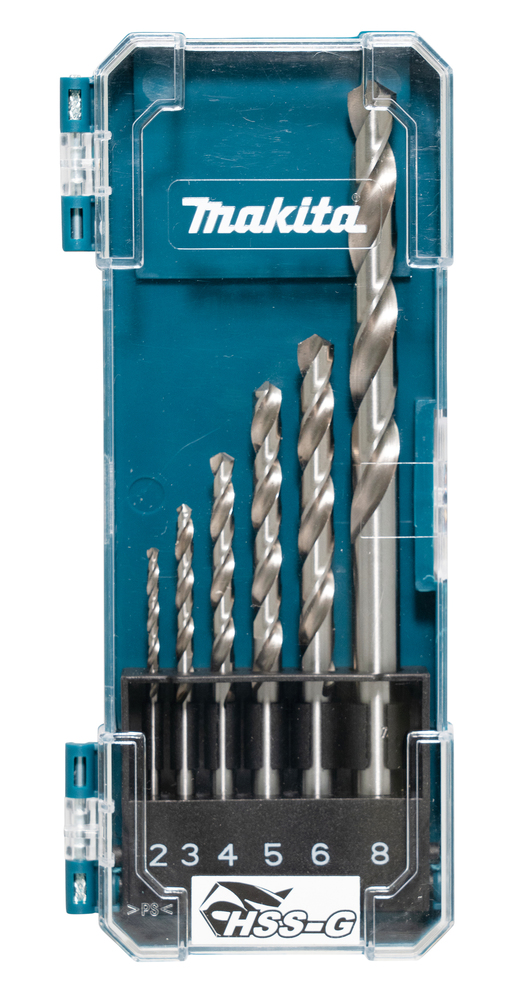HSS-G Metallist puurikomplekt 6 tk (2,3,4,5,6,8mm) – Makita