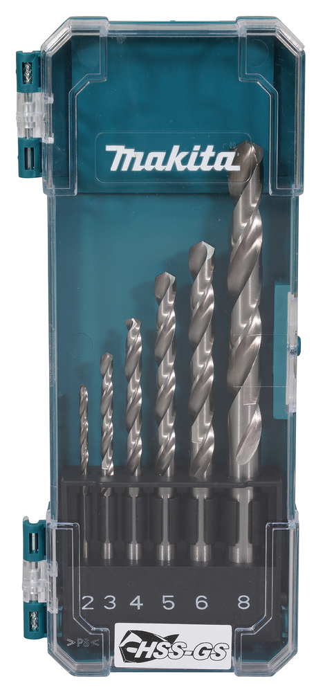 HSS-GS metallipuuride komplekt 6 tk (2,3,4,5,6,8mm) – Makita