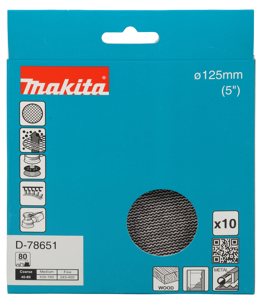 Võrklihvkettad Ø 125 mm A80 (10tk.) – Makita